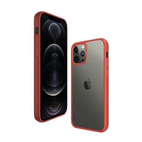 Etui PanzerGlass ClearCase na iPhone 12 Pro Max - przezroczysto-czerwone