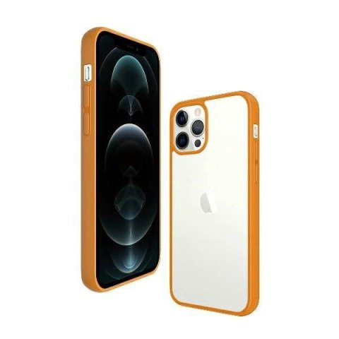 Etui PanzerGlass ClearCase na iPhone 12 Pro Max - przezroczysto-pomarańczowe