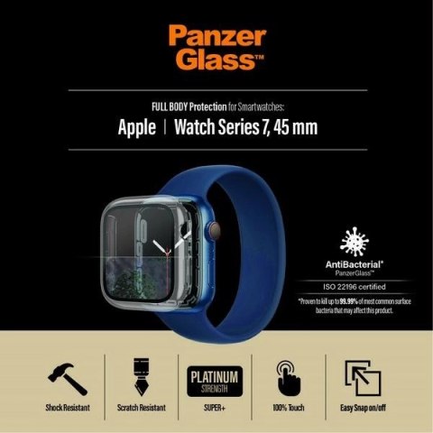 Etui PanzerGlass Full Body na Apple Watch 7 / 8 45 mm - przezroczyste