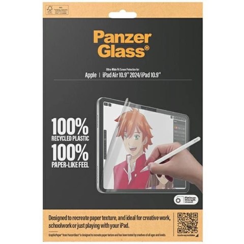 Folia PanzerGlass GraphicPaper antybakteryjna z filtrem odblasków na iPad Air 13" 2024 / iPad 10.9"