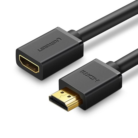 Kabel Ugreen HD107 10145 HDMI (męski) - HDMI (żeński) 4K 3m - czarny Kabel Ugreen HD107 10145 HDMI (męski) - HDMI (żeński) 4K 3m - czarny