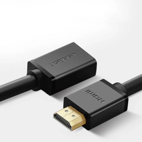 Kabel Ugreen HD107 10145 HDMI (męski) - HDMI (żeński) 4K 3m - czarny Kabel Ugreen HD107 10145 HDMI (męski) - HDMI (żeński) 4K 3m - czarny