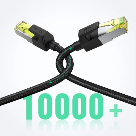 Kabel Ugreen NW150 80423 Ethernet RJ45 Cat 7 10Gbps 2m - czarny Kabel Ugreen NW150 80423 Ethernet RJ45 Cat 7 10Gbps 2m - czarny