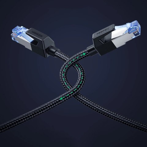 Kabel Ugreen NW153 Ethernet RJ45 Cat8 miedziany rdzeń 1.5m - czarny Kabel Ugreen NW153 Ethernet RJ45 Cat8 miedziany rdzeń 1.5m - czarny
