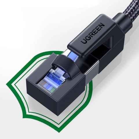 Kabel Ugreen NW153 Ethernet RJ45 Cat8 miedziany rdzeń 1.5m - czarny Kabel Ugreen NW153 Ethernet RJ45 Cat8 miedziany rdzeń 1.5m - czarny