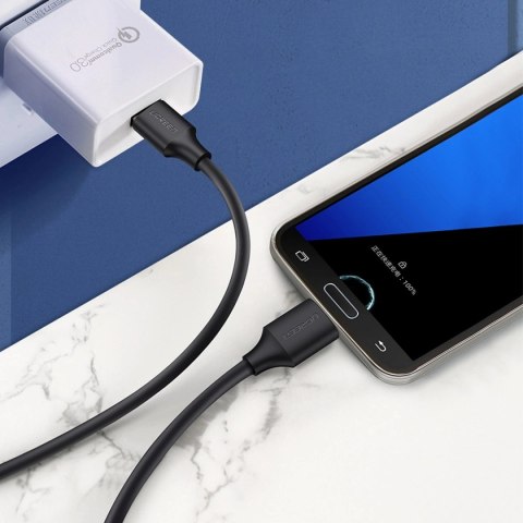 Kabel Ugreen US130 10840 USB-A 3.0 - micro USB-B 0.5m - czarny Kabel Ugreen US130 10840 USB-A 3.0 - micro USB-B 0.5m - czarny