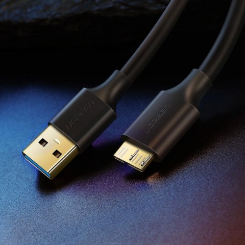 Kabel Ugreen US130 10840 USB-A 3.0 - micro USB-B 0.5m - czarny Kabel Ugreen US130 10840 USB-A 3.0 - micro USB-B 0.5m - czarny