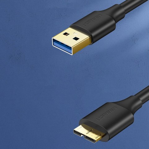 Kabel Ugreen US130 10840 USB-A 3.0 - micro USB-B 0.5m - czarny Kabel Ugreen US130 10840 USB-A 3.0 - micro USB-B 0.5m - czarny