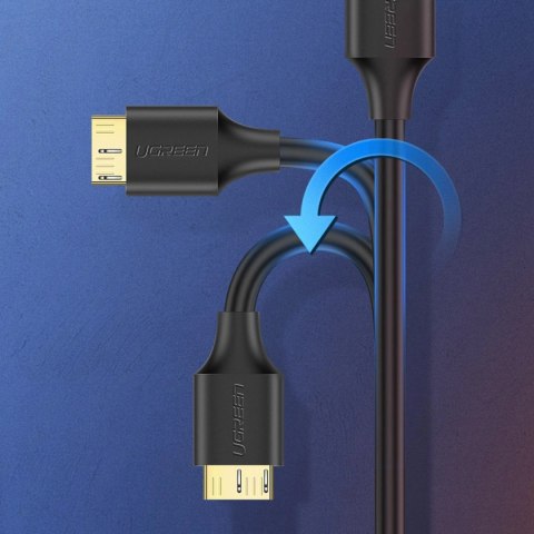 Kabel Ugreen US130 10840 USB-A 3.0 - micro USB-B 0.5m - czarny Kabel Ugreen US130 10840 USB-A 3.0 - micro USB-B 0.5m - czarny