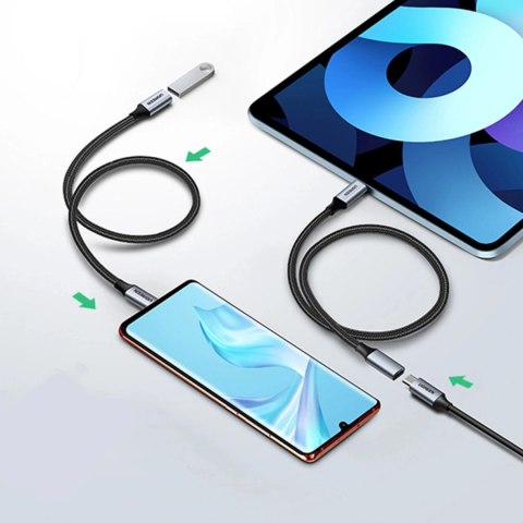 Kabel Ugreen US372 80810 USB-C - USB-C PD QC 100W 5A 10Gbps 0.5m - szary Kabel Ugreen US372 80810 USB-C - USB-C PD QC 100W 5A 10Gbps 0.5m - szary