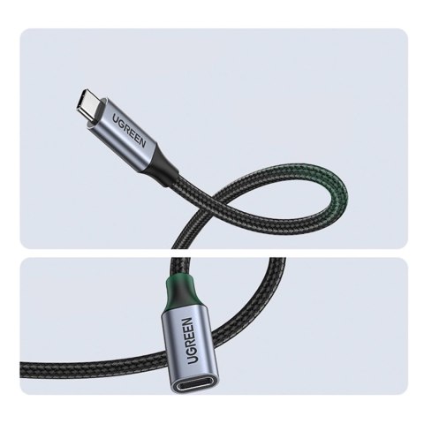 Kabel Ugreen US372 80810 USB-C - USB-C PD QC 100W 5A 10Gbps 0.5m - szary Kabel Ugreen US372 80810 USB-C - USB-C PD QC 100W 5A 10Gbps 0.5m - szary