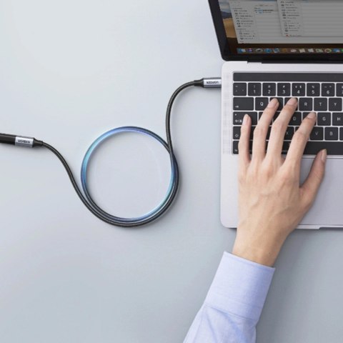 Kabel Ugreen US372 80810 USB-C - USB-C PD QC 100W 5A 10Gbps 0.5m - szary Kabel Ugreen US372 80810 USB-C - USB-C PD QC 100W 5A 10Gbps 0.5m - szary