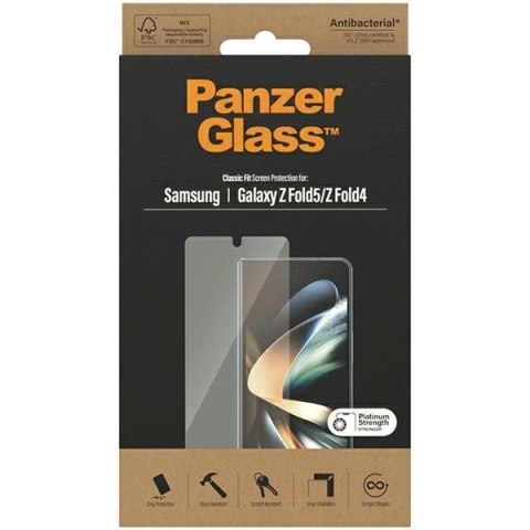 Szkło PanzerGlass Classic Fit antybakteryjne na Samsung Galaxy Z Fold 5 / Z Fold 4