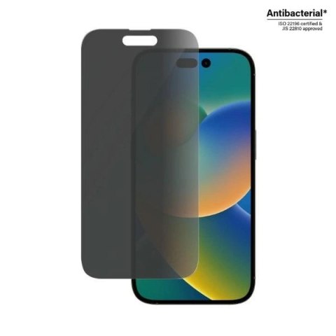 Szkło PanzerGlass Classic Fit prywatyzujące antybakteryjne na iPhone 14 Pro Szkło PanzerGlass Classic Fit prywatyzujące antybakteryjne na iPhone 14 Pro