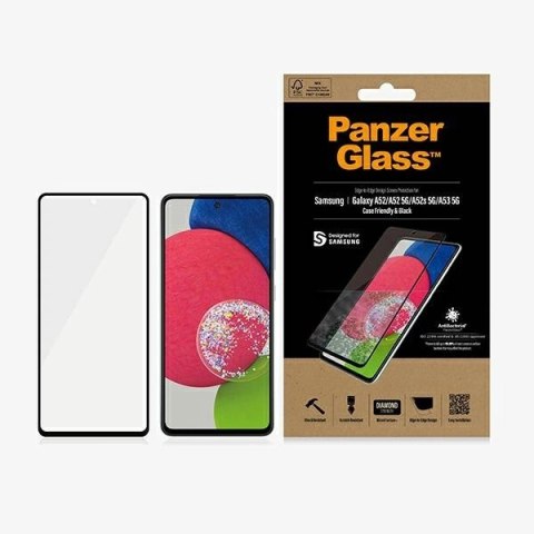 Szkło PanzerGlass E2E Microfracture antybakteryjne na Samsung Galaxy A52 / A52 5G / A53 5G - z czarną ramką Szkło PanzerGlass E2E Microfracture antybakteryjne na Samsung Galaxy A52 / A52 5G / A53 5G - z czarną ramką