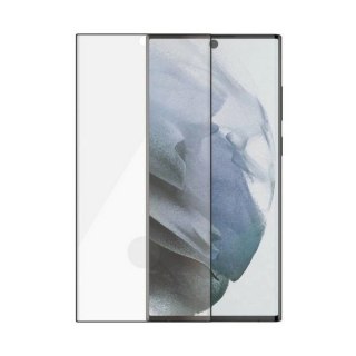 Szkło PanzerGlass E2E Microfracture antybakteryjne na Samsung Galaxy S22 Ultra - z czarną ramką