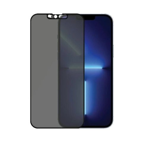 Szkło PanzerGlass E2E Microfracture antybakteryjne prywatyzujące z osłoną aparatu na iPhone 13 Pro Max - z czarną ramką Szkło PanzerGlass E2E Microfracture antybakteryjne prywatyzujące z osłoną aparatu na iPhone 13 Pro Max - z czarną ramką