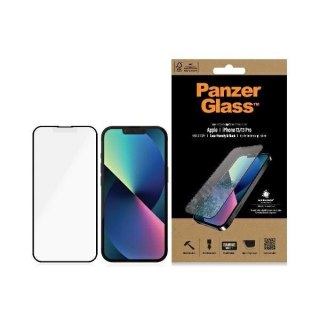 Szkło PanzerGlass E2E Microfracture antybakteryjne z filtrem odblasków na iPhone 13 / 13 Pro - z czarną ramką