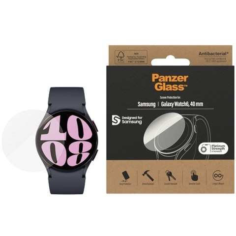 Szkło PanzerGlass Screen Protector antybakteryjne na Samsung Galaxy Watch 6 40 mm Szkło PanzerGlass Screen Protector antybakteryjne na Samsung Galaxy Watch 6 40 mm