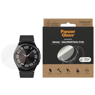 Szkło PanzerGlass Screen Protector antybakteryjne na Samsung Galaxy Watch 6 Classic 43 mm