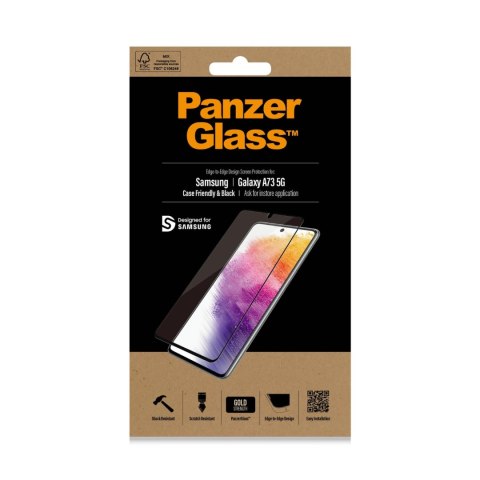 Szkło hartowane PanzerGlass E2E Regular na Samsung Galaxy A73 - z czarną ramką