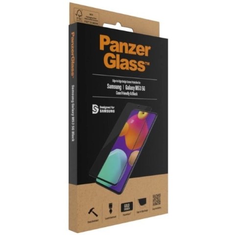 Szkło hartowane PanzerGlass E2E Regular na Samsung Galaxy M53 - z czarną ramką