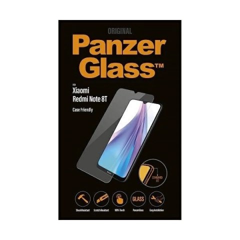 Szkło hartowane PanzerGlass E2E Regular na Xiaomi Redmi Note 8T - z czarną ramką