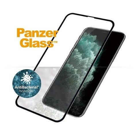 Szkło hartowane PanzerGlass E2E Super+ antybakteryjne na iPhone XS Max / 11 Pro Max - z czarną ramką