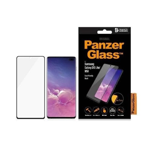 Szkło hartowane PanzerGlass E2E Super+ na Samsung Galaxy S10 Lite / M51 - z czarną ramką