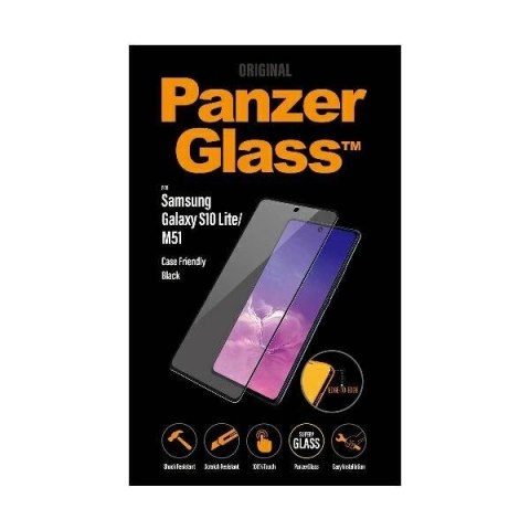 Szkło hartowane PanzerGlass E2E Super+ na Samsung Galaxy S10 Lite / M51 - z czarną ramką