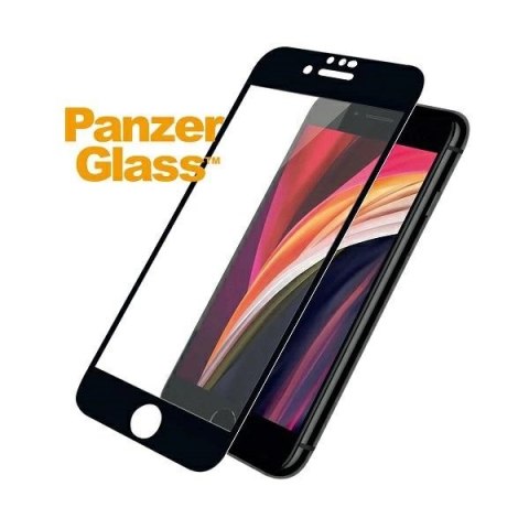 Szkło hartowane PanzerGlass E2E Super+ na iPhone 6 / 6s / 7 / 8 / SE 2020 / SE 2022 - z czarną ramką