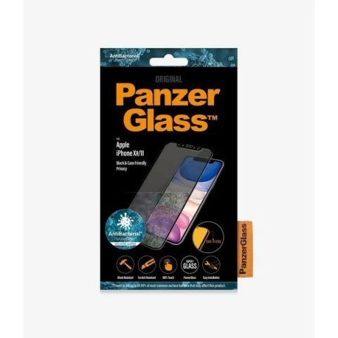 Szkło hartowane PanzerGlass E2E Super+ prywatyzujące na iPhone XR / 11 - z czarną ramką
