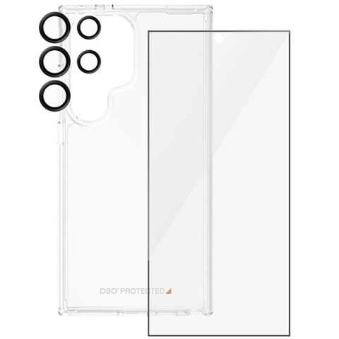 Zestaw PanzerGlass Bundle 3in1 etui przezroczyste + folia + osłona aparatu do Samsung Galaxy S24 Ultra Zestaw PanzerGlass Bundle 3in1 etui przezroczyste + folia + osłona aparatu do Samsung Galaxy S24 Ultra