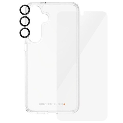 Zestaw PanzerGlass Bundle 3in1 etui przezroczyste + folia + osłona aparatu do Samsung Galaxy S24 Zestaw PanzerGlass Bundle 3in1 etui przezroczyste + folia + osłona aparatu do Samsung Galaxy S24