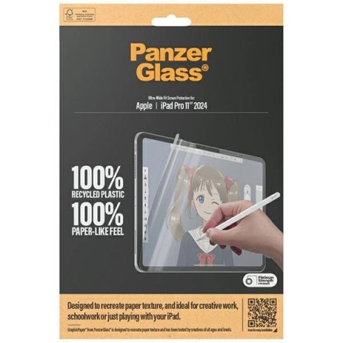 Folia PanzerGlass GraphicPaper antybakteryjna z filtrem odblasków na iPad Pro 11" 2024