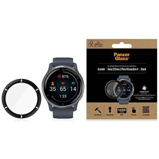 Ochrona ekranu PanzerGlass SmartWatch do smartwatchów Garmin Venu 2 / Venu 2 Plus / Vivoactive 4 - z czarną ramką