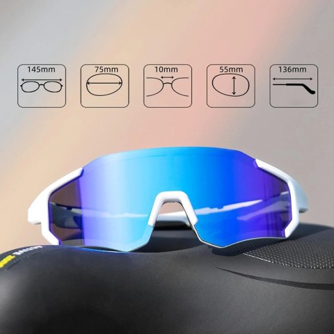 Okulary rowerowe Rockbros 10183 polaryzujące - niebieskie Okulary rowerowe Rockbros 10183 polaryzujące - niebieskie