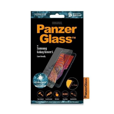 Szkło hartowane PanzerGlass E2E Pro Regular antybakteryjne na Samsung Galaxy Xcover 5