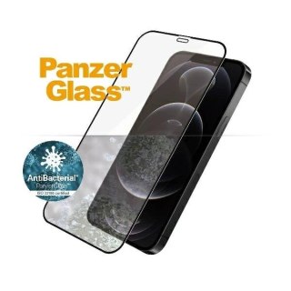 Szkło hartowane PanzerGlass E2E Pro Super+ antybakteryjne na iPhone 12 / 12 Pro - z czarną ramką