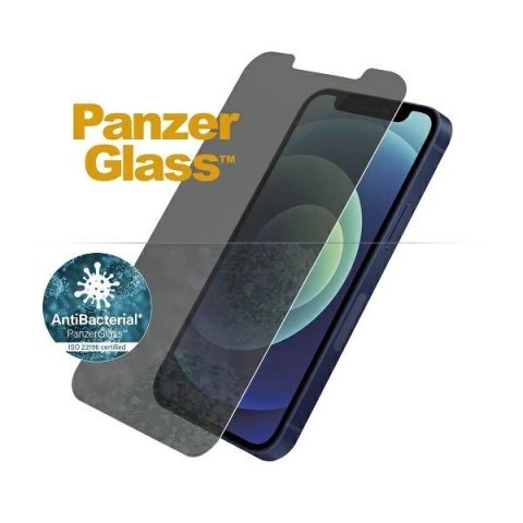 Szkło hartowane PanzerGlass Standard Super+ antybakteryjne prywatyzujące na iPhone 12 mini