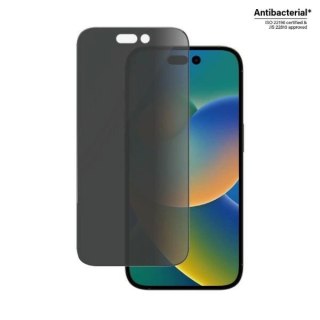 Szkło hartowane PanzerGlass Ultra-Wide Fit antybakteryjne prywatyzujące z pozycjonerem na iPhone 14 Pro