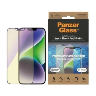 Szkło hartowane PanzerGlass Ultra-Wide Fit antybakteryjne z filtrem niebieskiego światła i pozycjonerem na iPhone 14 Plus / 13 P