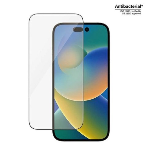 Szkło hartowane PanzerGlass Ultra-Wide Fit antybakteryjne z pozycjoner na iPhone 14 Pro