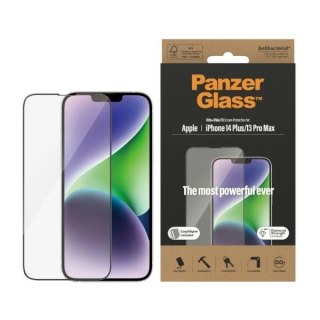 Szkło hartowane PanzerGlass Ultra-Wide Fit antybakteryjne z pozycjonerem na iPhone 14 Plus / 13 Pro Max