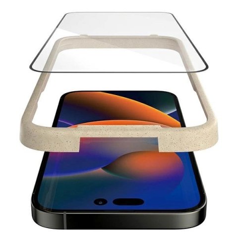 Szkło hartowane PanzerGlass Ultra-Wide Fit antybakteryjne z pozycjonerem na iPhone 14 Pro Max