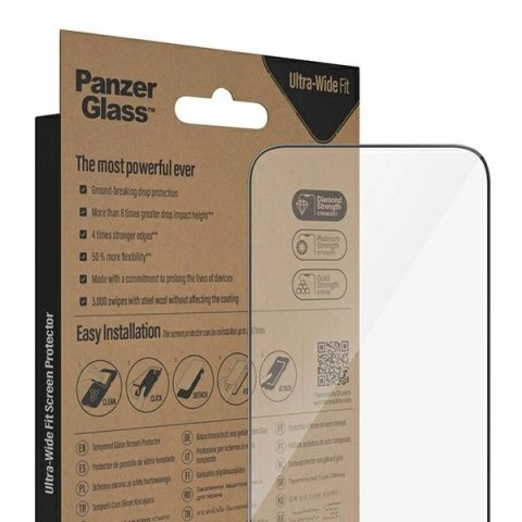 Szkło hartowane PanzerGlass Ultra-Wide Fit antybakteryjne z pozycjonerem na iPhone 14 Pro Max