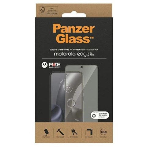 Szkło hartowane PanzerGlass Ultra-Wide Fit na Motorola Edge 30 Neo Szkło hartowane PanzerGlass Ultra-Wide Fit na Motorola Edge 30 Neo