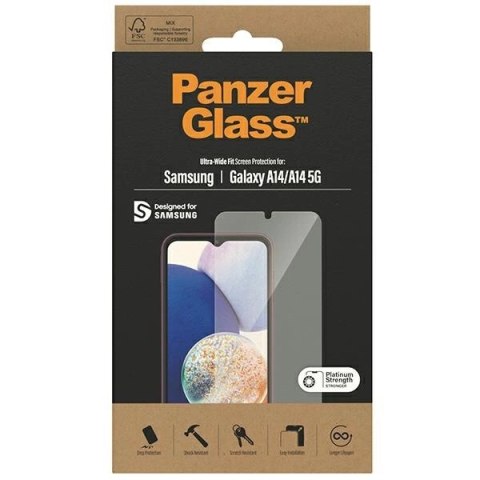 Szkło hartowane PanzerGlass Ultra-Wide Fit na Samsung Galaxy A14 5G / A14 Szkło hartowane PanzerGlass Ultra-Wide Fit na Samsung Galaxy A14 5G / A14