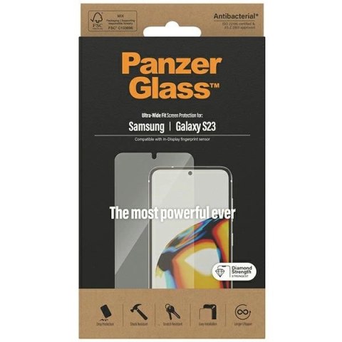 Szkło hartowane PanzerGlass Ultra-Wide Fit na Samsung Galaxy S23 Szkło hartowane PanzerGlass Ultra-Wide Fit na Samsung Galaxy S23