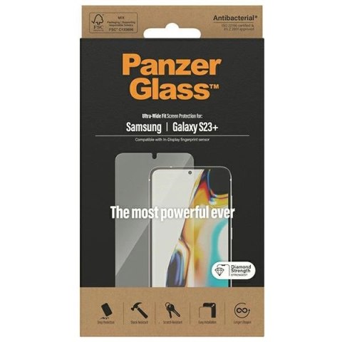 Szkło hartowane PanzerGlass Ultra-Wide Fit na Samsung Galaxy S23+ Szkło hartowane PanzerGlass Ultra-Wide Fit na Samsung Galaxy S23+